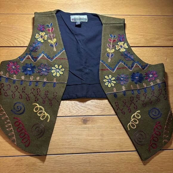 Vintage body expressions wool vest medium - Picture 1 of 8